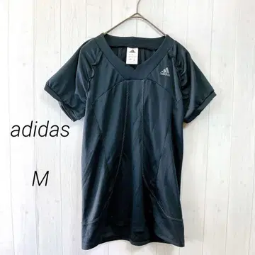 새상품급 adidas 반팔 셔츠 네이비 M V넥 프릴