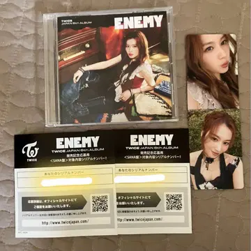 TWICE Enemy 사나 CD 트레이딩 카드 시리얼