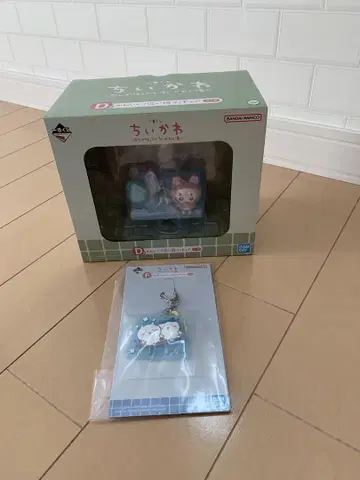 치이카와 (먼작귀) 1번 복권 d상 피규어와 키링 세트