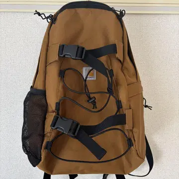 브라운 나일론 럭색 백팩