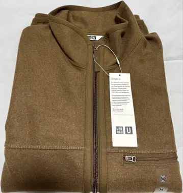 인기! 유니클로 U 브러쉬드 저지 블루종 브라운 M