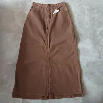 Give Re-Collection 브라운 롱 스커트