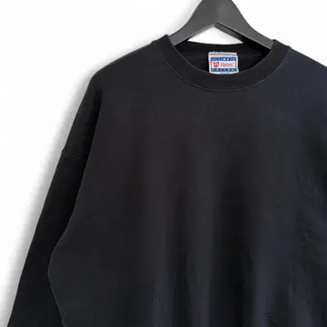 90s 빈티지 Hanes Ultimate 무지 맨투맨 블랙 P4