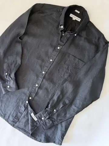 레어 INDIVIDUALIZED SHIRTS 블랙 린넨 셔츠