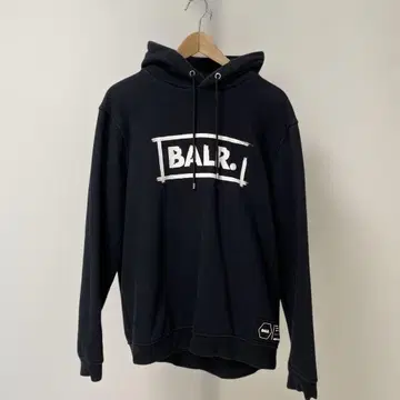 BALR. 블랙 로고 프린트 후드티