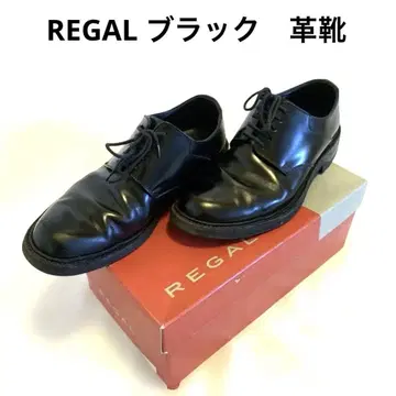 REGAL 블랙 레이스업 슈즈