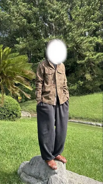 카모플라쥬 자켓 L 블루종 아우터 구제 의류 빈티지