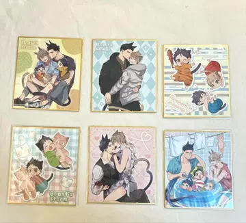 케다모노아라시 쿠로이 모리 복권 메이트 색지 전 6종 세트