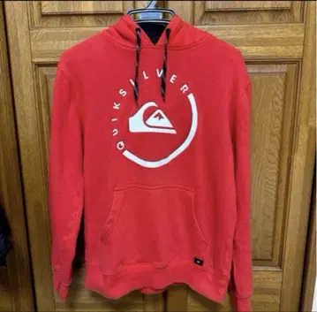 Quiksilver 후드 부착 후드티 레드