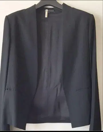 세오리 블랙 노카라 자켓