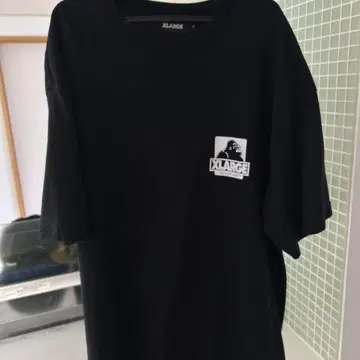 XLARGE 블랙 T셔츠 고릴라 로고