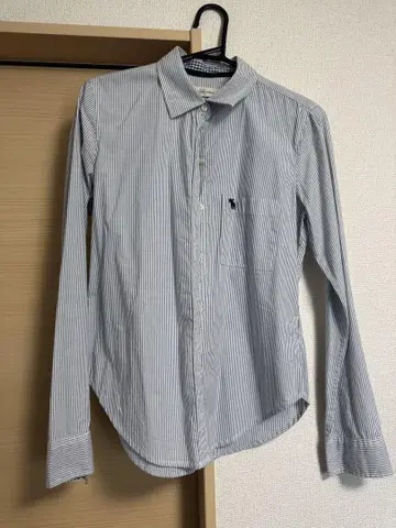 Abercrombie & Fitch 스트라이프 패턴 긴팔 셔츠 폴로 자수