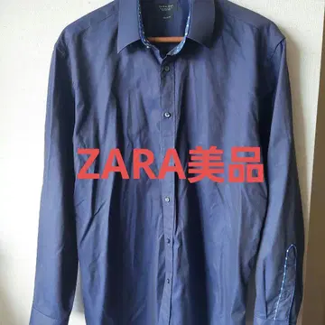 ZARA MAN 네이비 드레스 셔츠 ASSAR FIT 새상품급