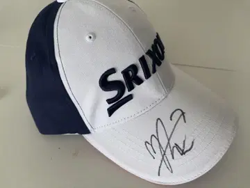 요시다 스즈 Srixon 사인 포함 캡 화이트/네이비 니치레이 여성용