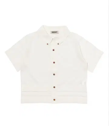 NKNIT 완판 sheer wood button KNIT shirt