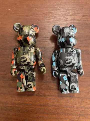 BE@RBRICK 100% 배틀 로얄 베어브릭 카모플라주 2체 세트