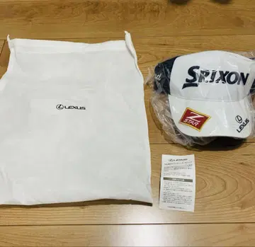 Lexus Srixon 골프 캡 화이트/네이비 수납 봉투 포함 새상품