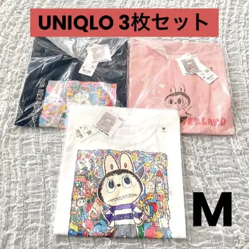 유니클로 팝마트 더 몬스터즈 러브브 T셔츠 M사이즈 3장 세트