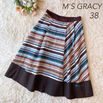 새상품급 M'S GRACY 2020년 바이어스 스커트 브라운 38