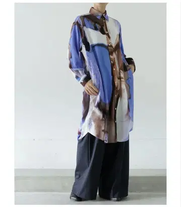 UJOH/우죠 Square Hem Shirt (white) 롱 셔츠