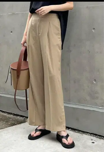 가르다 가란테 저지 와이드 벤츠 팬츠 베이지