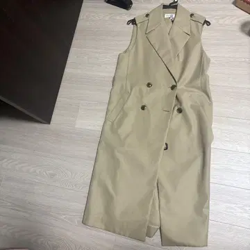 베이지 트렌치 베스트 S 사이즈