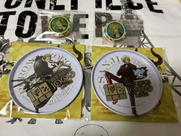 원피스 조로&상디 캔 코스터 & 핀 배지 세트