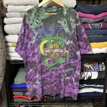 USA 90s Harley-Davidson 타이다이 T셔츠