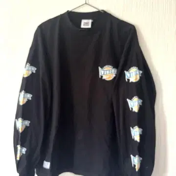 VISION STREET WEAR 블랙 롱 슬리브 T셔츠 M