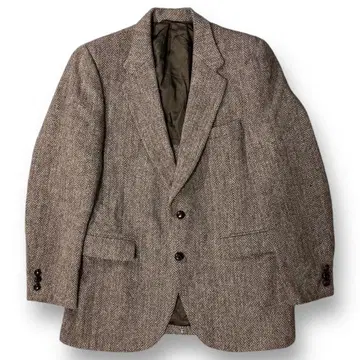 80s Harris Tweed 헤링본 트위드 자켓 테일러드