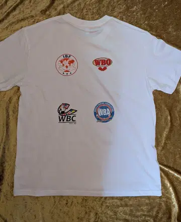 WBA WBC IBF WBO 티셔츠 화이트 복싱