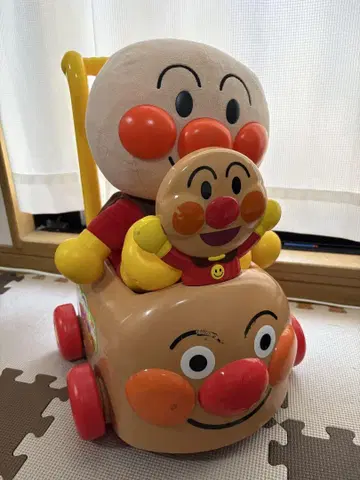 말하는 호빵맨 호빵맨 카트 쇼핑 카트 밀기 자동차 세트