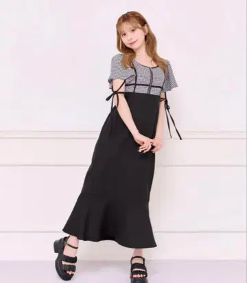 아프레 주르 소매 플레어 머메이드 원피스 XL
