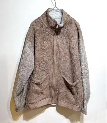 플리스 보아 자켓 브라운 그레이 겉옷 아우터