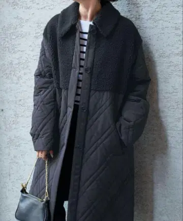 [ B.C STOCK ] 보아 절개 퀼팅 코트