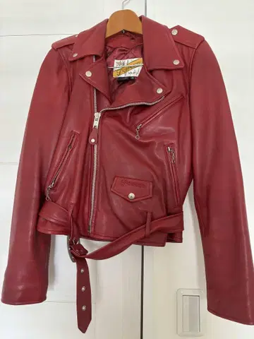Schott Perfecto 빨간색 가죽 자켓 M