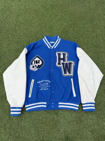 A.T.C. 바시티 자켓 L 파랑/화이트