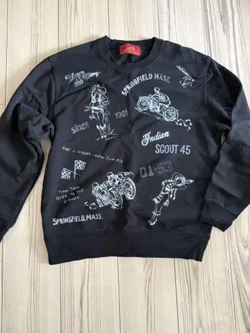 Indian Motorcycle 블랙 맨투맨