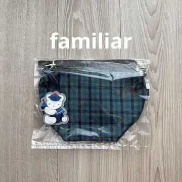 [미사용 새상품] familiar 파밀리아 미니백 숄더 파랑 체크