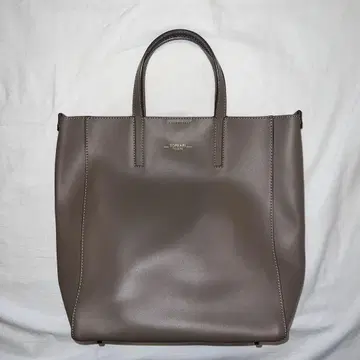 브라운 가죽 토트백