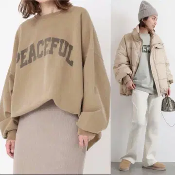 Deuxieme Classe PEACEFUL 로고 맨투맨