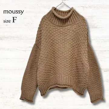 마우지 moussy 스웨터 드롭 숄더 브라운 계열 루즈핏 프리