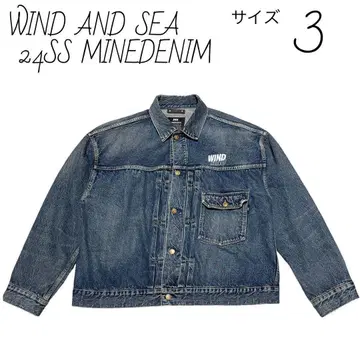 24SS MINEDENIM WINDANDSEA 데님 자켓 사이즈 3