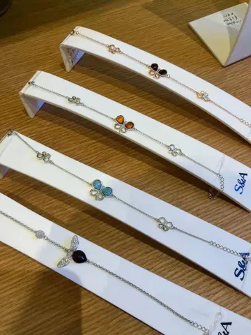 나비 모티브 실버 925 팔찌 만박