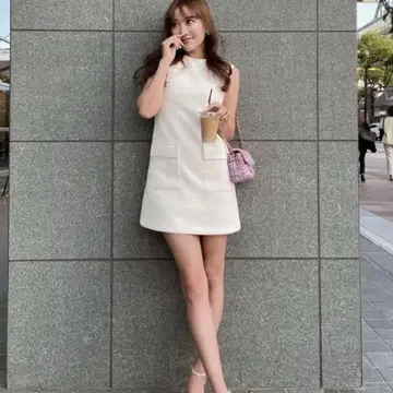 셰리에 프론트 포켓 미니 드레스