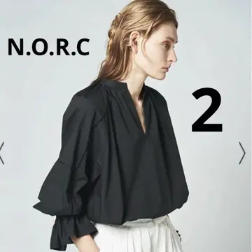 완판 norc 노크 레이스 카프탄 블라우스 블랙 2