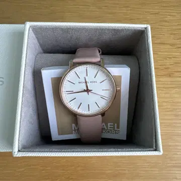 MICHAEL KORS 아날로그 시계 핑크 가죽 새상품 미사용