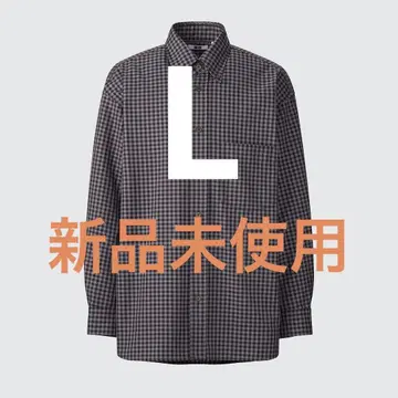 유니클로U 트윌 오버 사이즈 셔츠 37 브라운