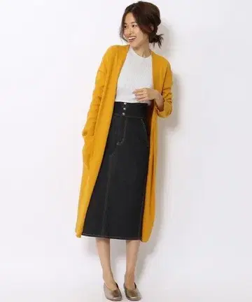 MACPHEE 맥피 레이스업 데님 스커트 34 투모로우랜드