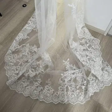 [ 새상품급 ] 롱 웨딩 베일 화이트
